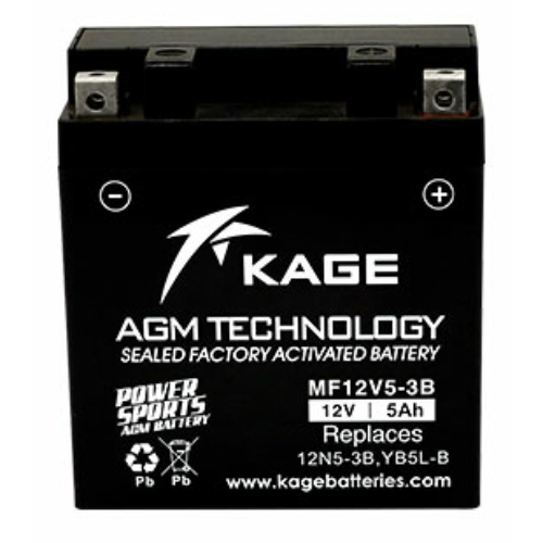 KAGE MF AGM YB5L-B (MF12V5-3B) 12V 5,5Ah 75A gyárilag üzembehelyezett motorkerékpár akkumulátor