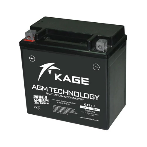 KAGE MF YTX14-BS 12V 14Ah 200A gyárilag üzembehelyezett motorakkumulátor
