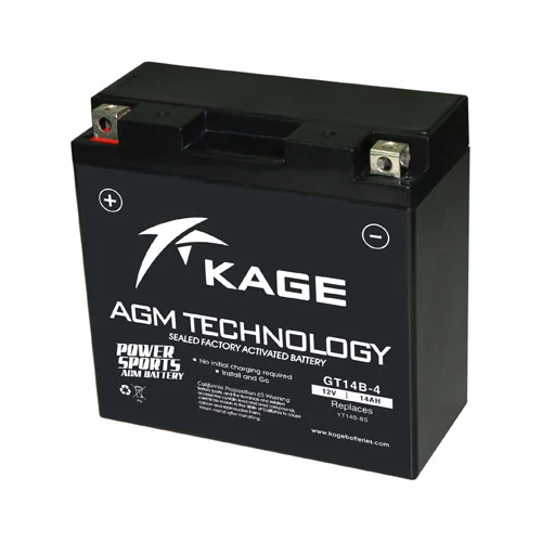 Motor Akkumulátor KAGE MF YT14B-BS (GT14B-4) 12V 14Ah 180A gyárilag üzembehelyezett 