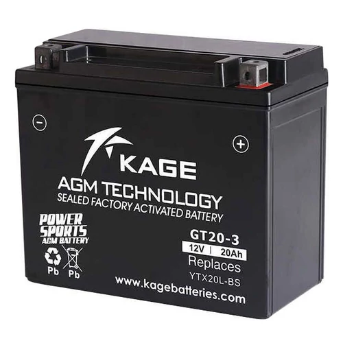 KAGE MF YTX20L-BS (GT20-3) 12V 20Ah 250A jobb+ gyárilag üzembehelyezett motorkerékpár akkumulátor