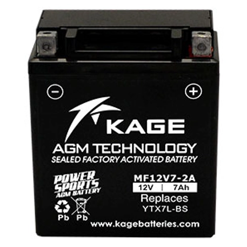 KAGE AGM MF YTX7L-BS (MF12V7-2A) 12V 6Ah 95A gyárilag üzembehelyezett motorkerékpár akkumulátor
