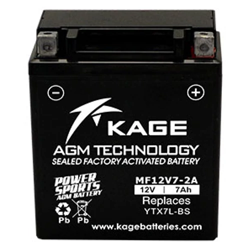 Motor Akkumulátor KAGE AGM MF YTX7L-BS (MF12V7-2A) 12V 6Ah 95A gyárilag üzembehelyezett