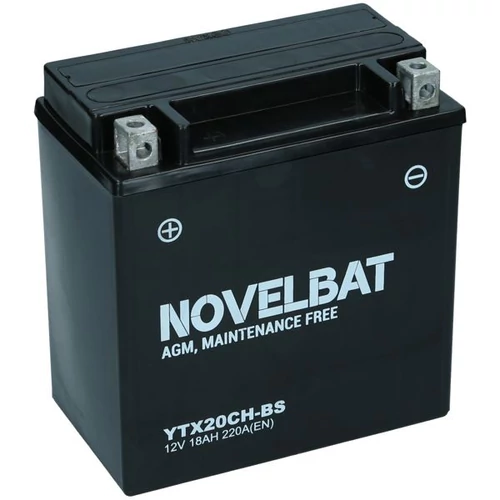 Novelbat YTX20CH-BS AGM 12V 18Ah 220A bal+ motorkerékpár akkumulátor