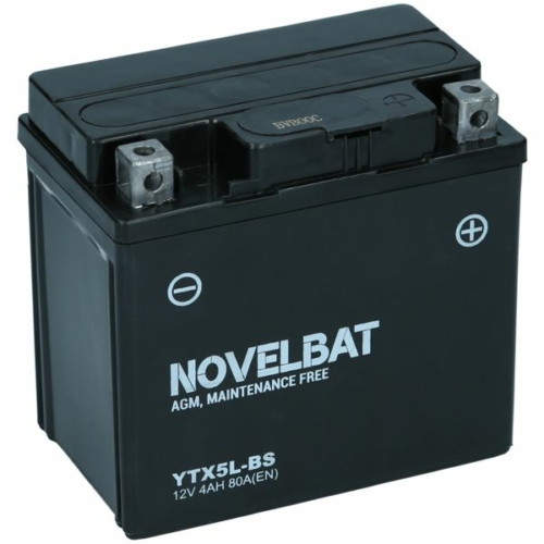 Novelbat YTX5L-BS AGM  12V 4Ah 80A jobb+ motorkerékpár akkumulátor