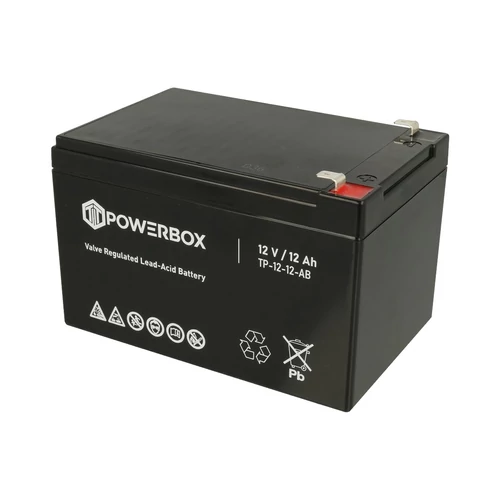 POWERBOX 12V 12Ah VRLA AGM akkumulátor