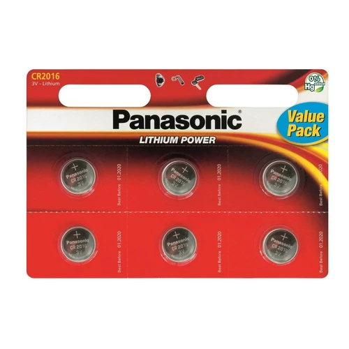Panasonic Lithium 2016 3V gombelem - 6db