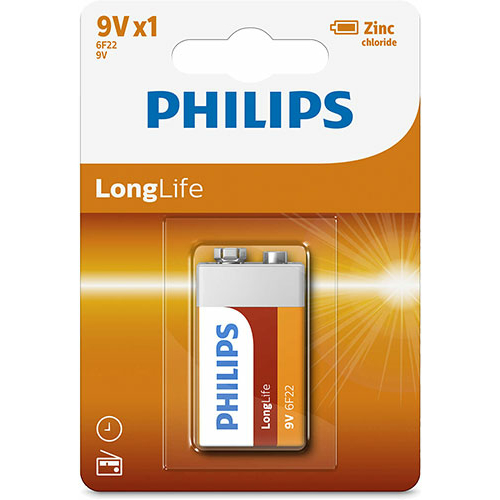 Philips Long Life 6F22/9V elem