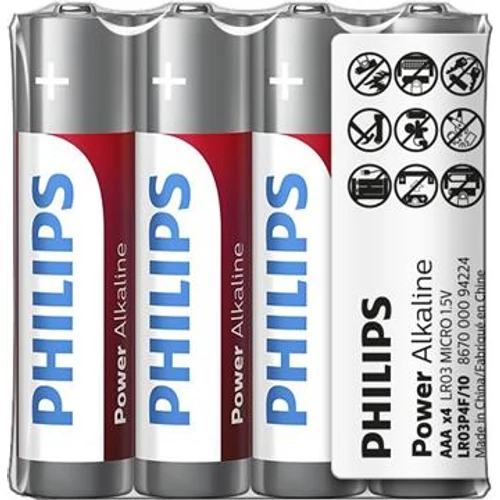 Philips Power Alkaline LR03/AAA elem zsugoros