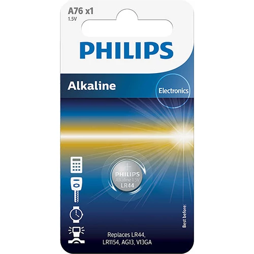Philips LR44 (A76, V13GA, LR1154) gombelem - 2db