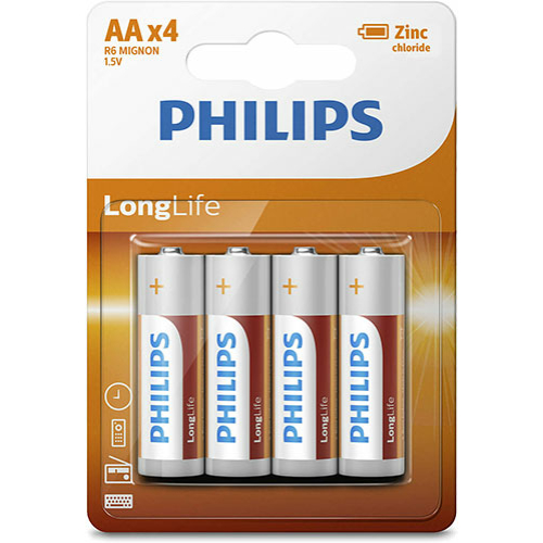 Philips Long Life R6/AA elem