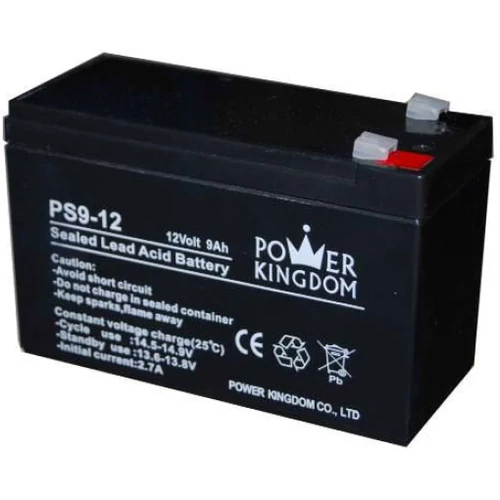 Power Kingdom 12V  9Ah VRLA szünetmentes tápegység akkumulátor (UPS)