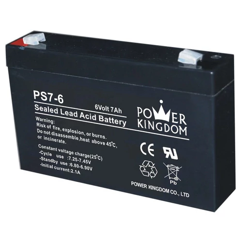 Szünetmentes tápegység akkumulátor (UPS) Power Kingdom 6V 7Ah VRLA 