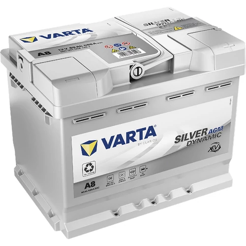  Autó Akkumulátor Varta Silver Dynamic AGM 60Ah 680A Jobb+ (A8) - 560901 