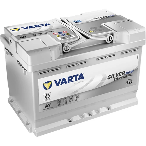  Autó Akkumulátor Varta Silver Dynamic AGM 70ah 760A Jobb+ (A7) - 570901 