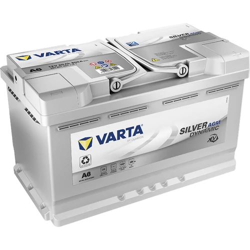 Autó Akkumulátor Varta Silver Dynamic AGM 80Ah 800A Jobb+ (A6) - 580901 