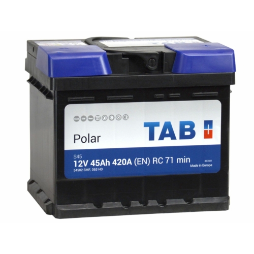 TAB Polar 45Ah 420A jobb+ indító akkumulátor