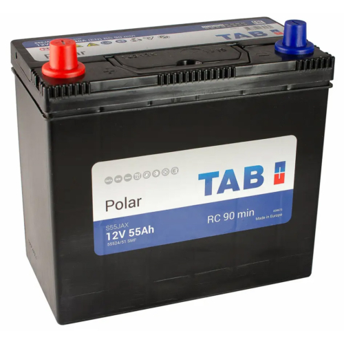 TAB Polar 12V 55Ah 490A Asia bal+ akkumulátor (TAB55524)