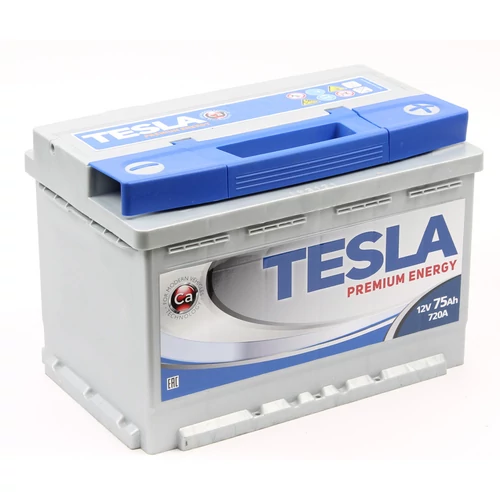 TESLA Premium 12V 75Ah 720A jobb+ akkumulátor