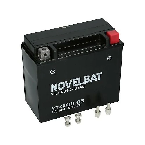 Novelbat AGM YTX20HL-BS 12V 18Ah 320A jobb+ gyárilag üzembehelyezett motorkerékpár akkumulátor