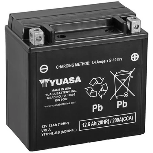 Yuasa YTX14L-BS 12V 12,6Ah 200A jobb+ motorakkumulátor