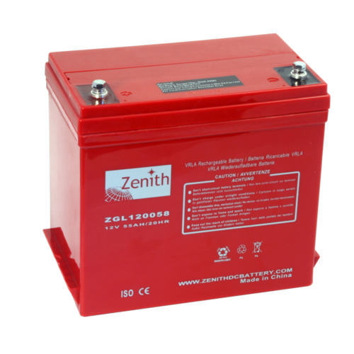 Zenith ZGL120058 12V C20/55Ah C5/48 M6 AGM akkumulátor