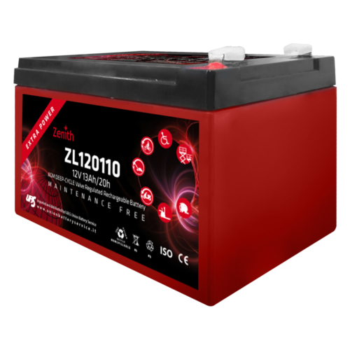 Zenith ZL120110 12V C20/13Ah C5/11 F2 AGM Deep-Cycle akkumulátor