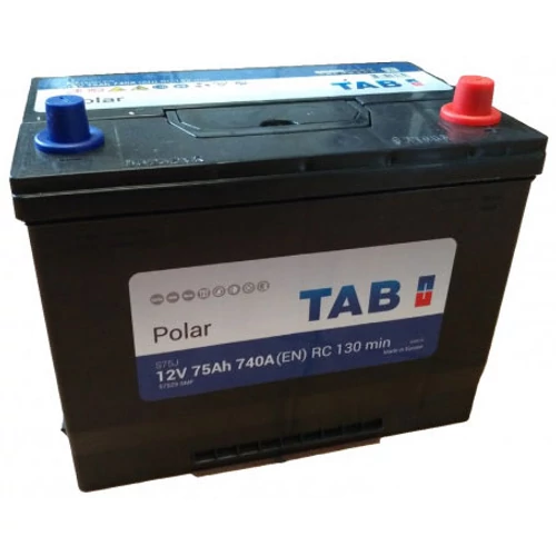 TAB Polar 75 Ah 740A Asia J+ Autó Akkumulátor 